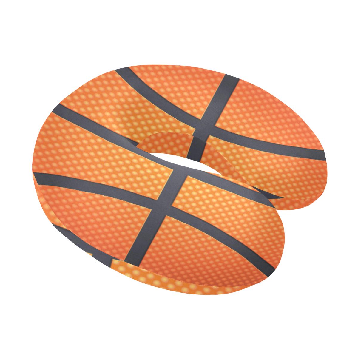Basketball Texture Print Pattern U-Shaped Travel Neck Pillow-JTAMIGO.COM