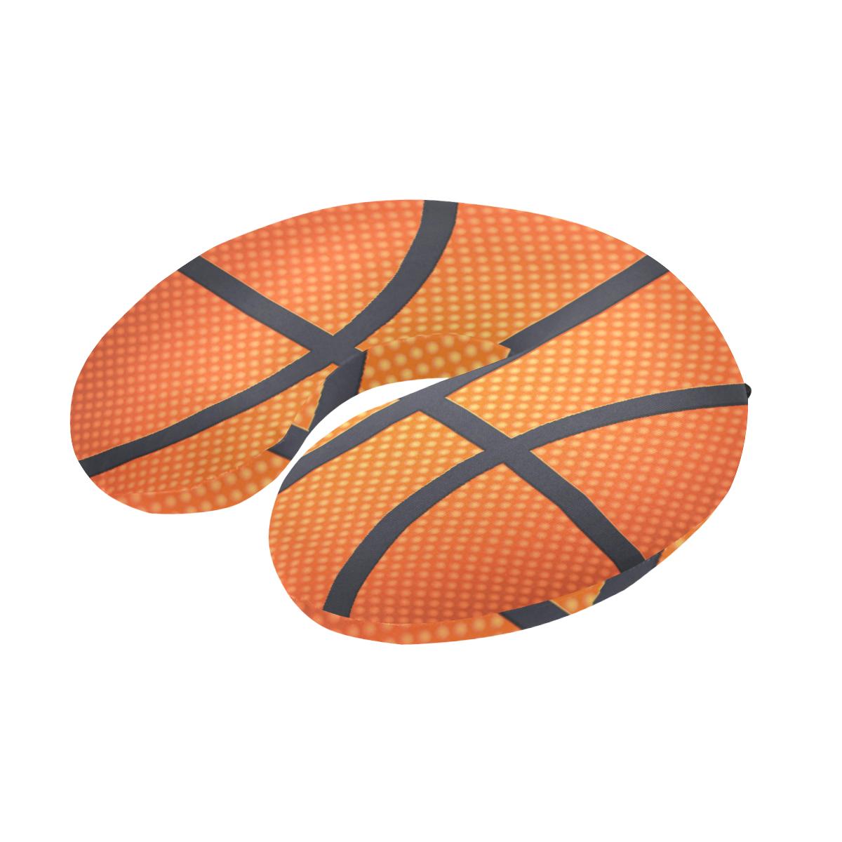Basketball Texture Print Pattern U-Shaped Travel Neck Pillow-JTAMIGO.COM