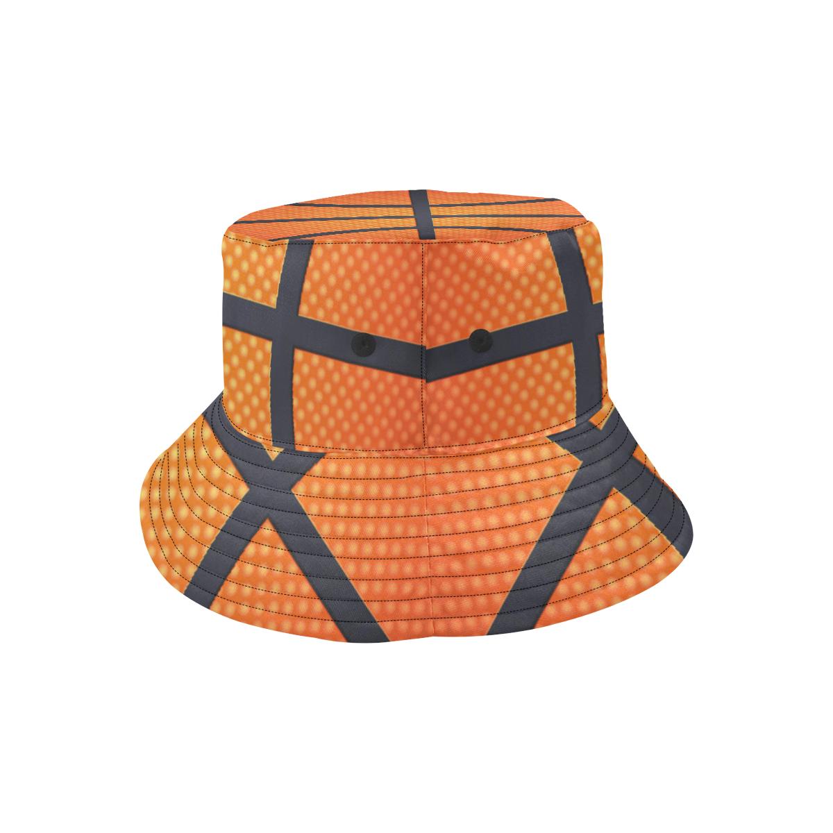 Basketball Texture Print Pattern Unisex Bucket Hat
