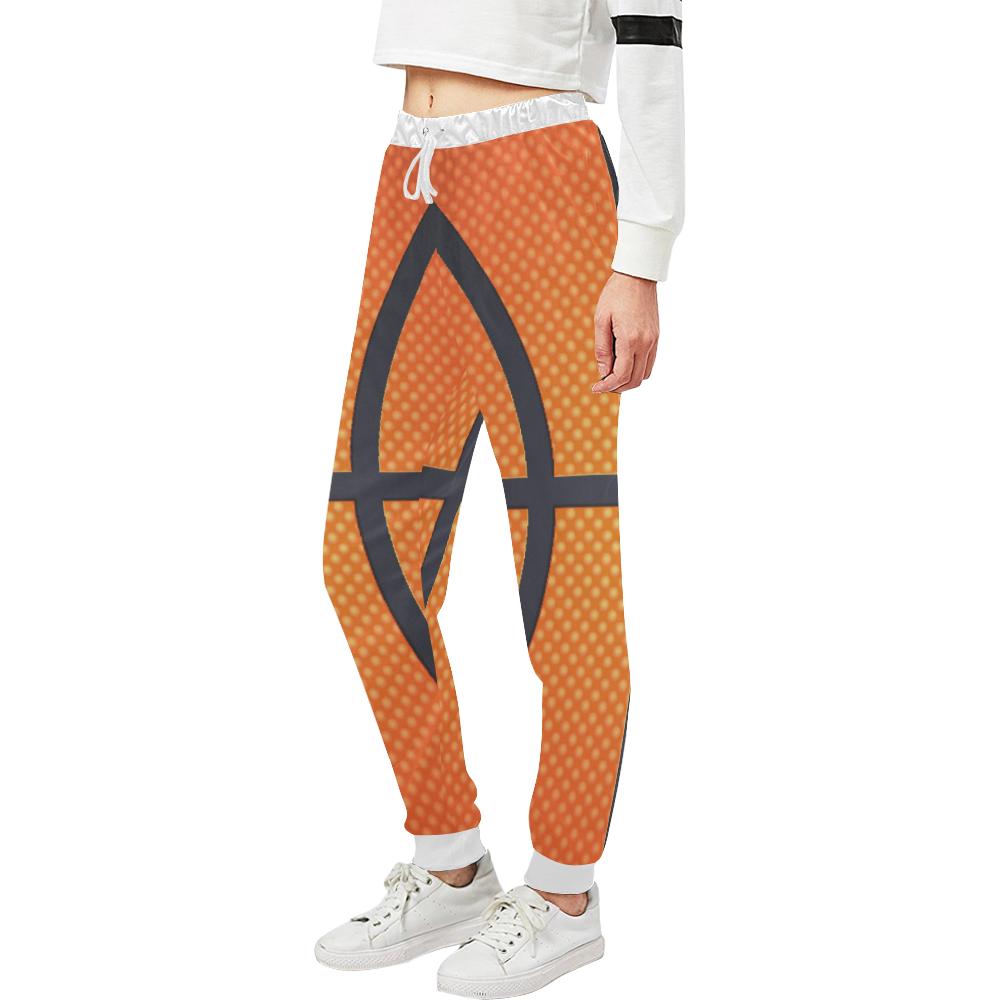 Basketball Texture Print Pattern Unisex Casual Sweatpants (Model L11)-JTAMIGO.COM