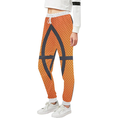 Basketball Texture Print Pattern Unisex Casual Sweatpants (Model L11)-JTAMIGO.COM