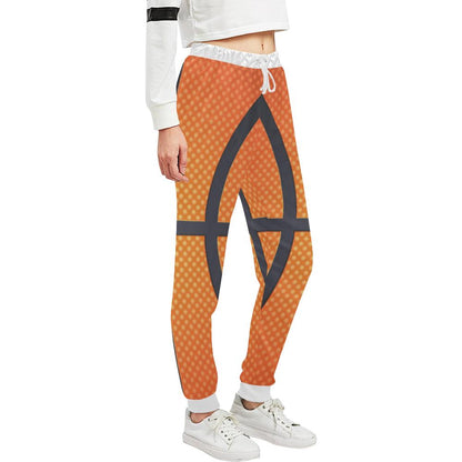 Basketball Texture Print Pattern Unisex Casual Sweatpants (Model L11)-JTAMIGO.COM