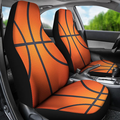 Basketball Texture Print Pattern Universal Fit Car Seat Covers
