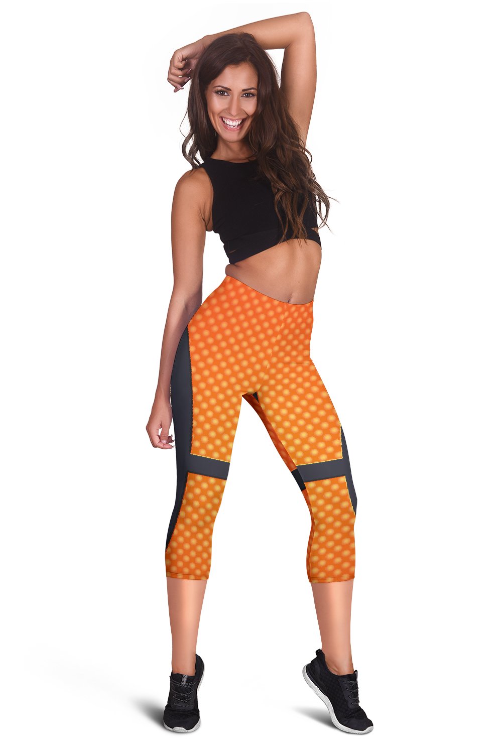 Basketball Texture Print Pattern Women Capris