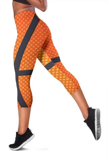 Basketball Texture Print Pattern Women Capris
