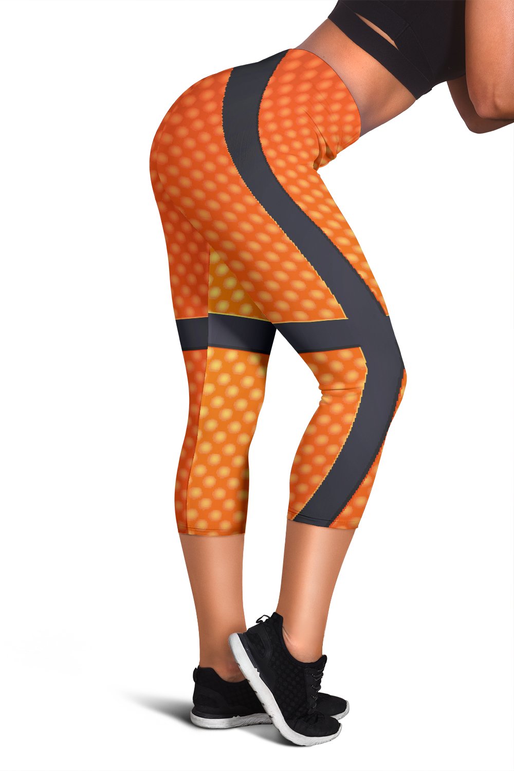 Basketball Texture Print Pattern Women Capris
