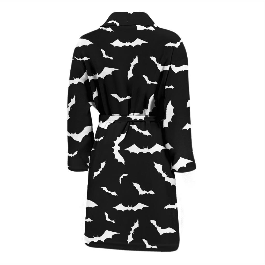 Bat Pattern Print Design 05 Men Bathrobe-JORJUNE.COM