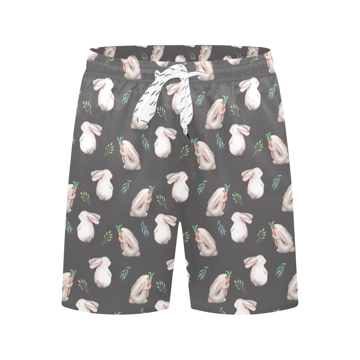 Rabbit Print Design LKS402 Men's Swim Trunks Beach Shorts