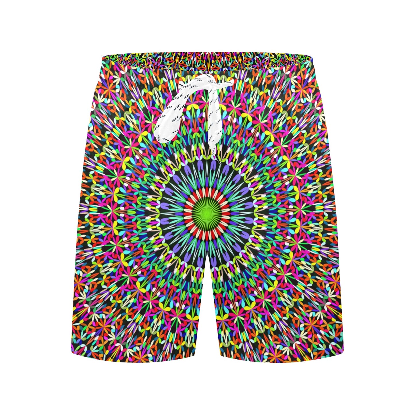 Bohemian Colorful Style Print Men's Swim Trunks Beach Shorts
