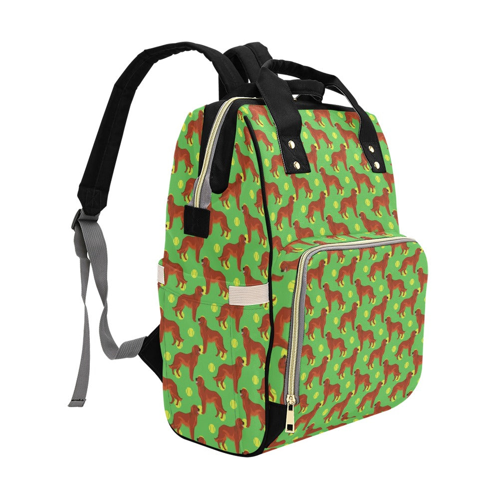 Setters Irish Print Design LKS302 Diaper Bag Backpack