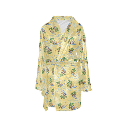 Surf Catch the Wave Design Women's Fleece Robe
