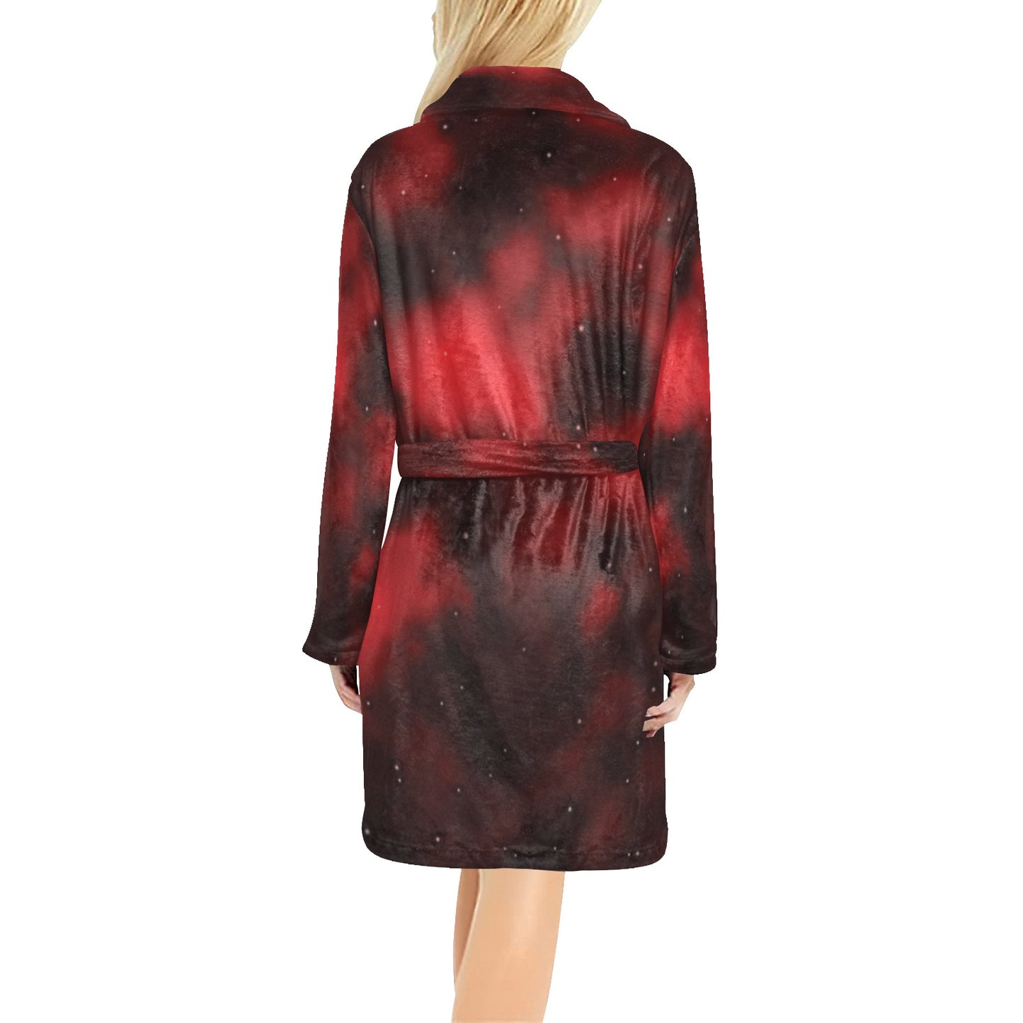 Nebula Pattern Print Design A03 Women's Fleece Robe