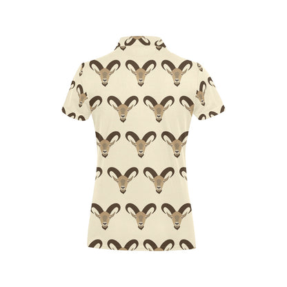 Goat Pattern Print Design 01 Women's Polo Shirt