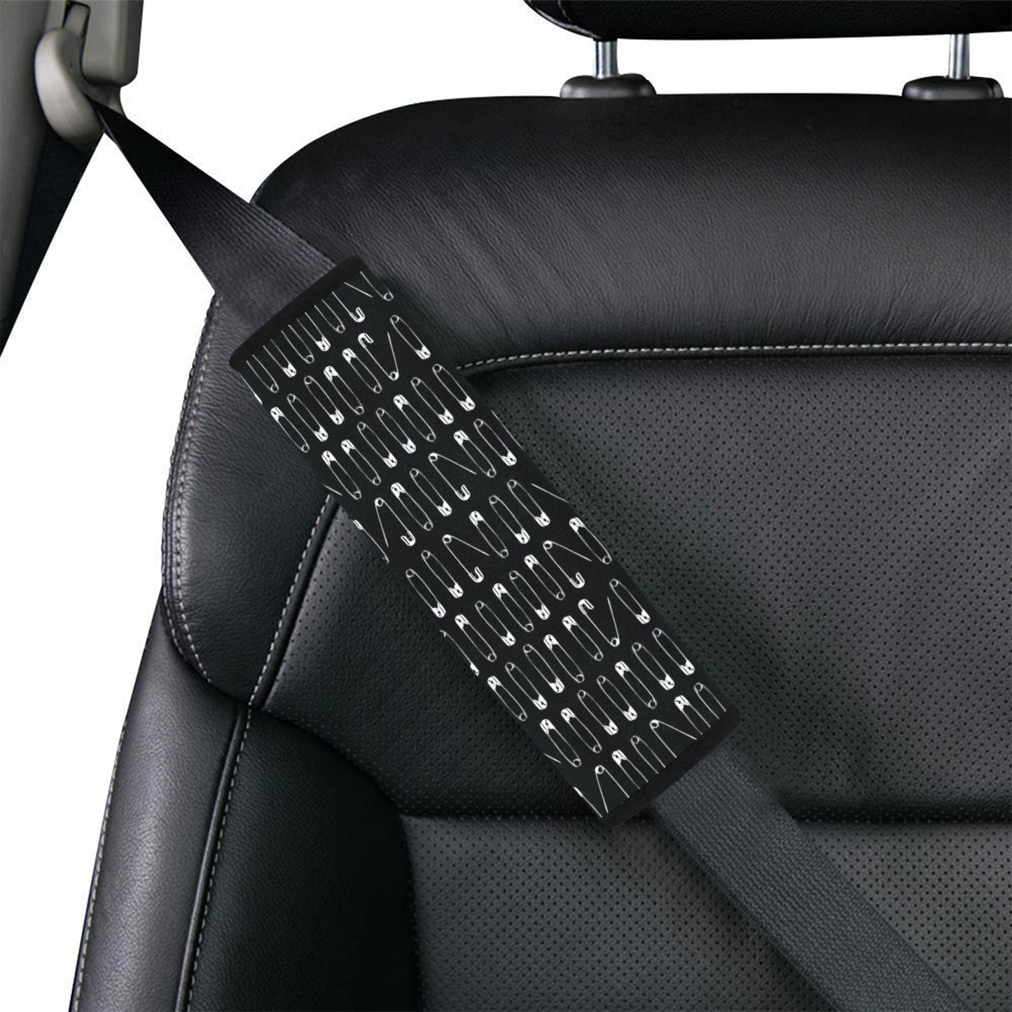 Safety Pin Print Design LKS302 Car Seat Belt Cover