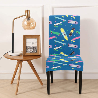 Skateboard Print Design LKS302 Dining Chair Slipcover