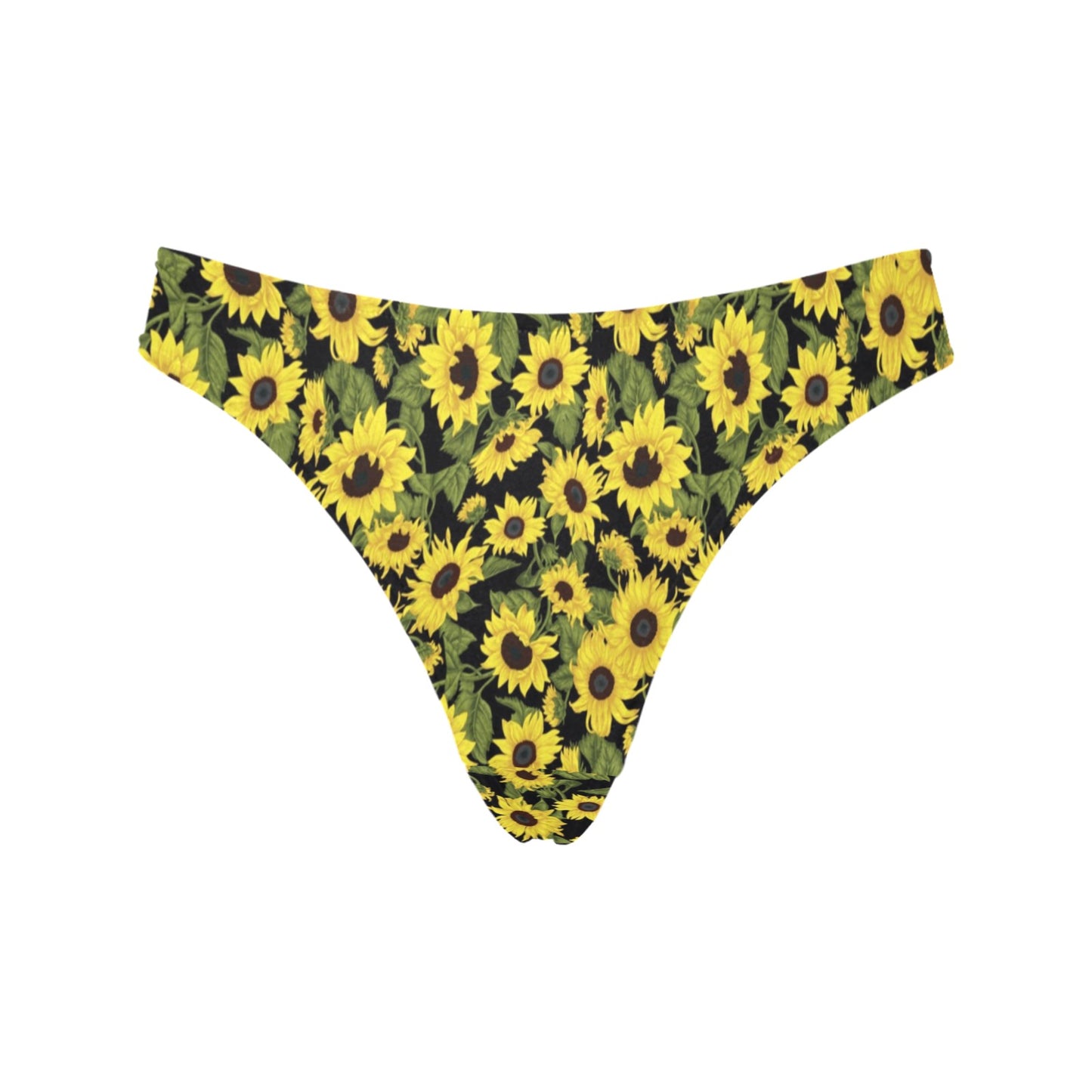 Sunflower Fresh Bright Color Print Women's Thongs
