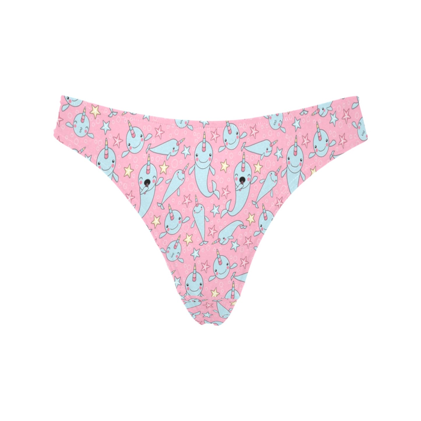 Narwhal Cartoon Cute Print Women's Thongs