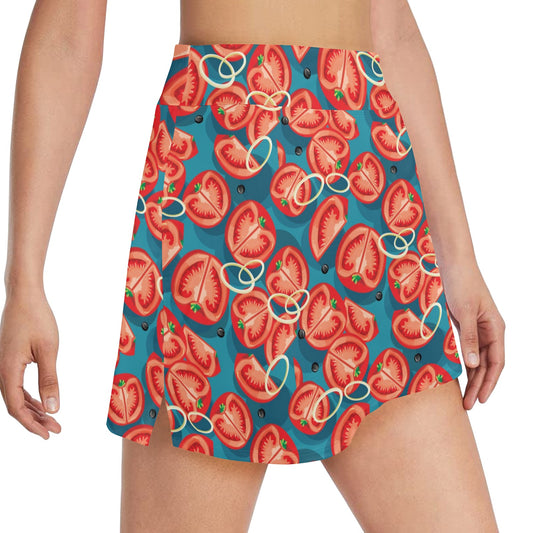 Tomato Print Design LKS301 17" Golf & Pickleball Skort with Pockets