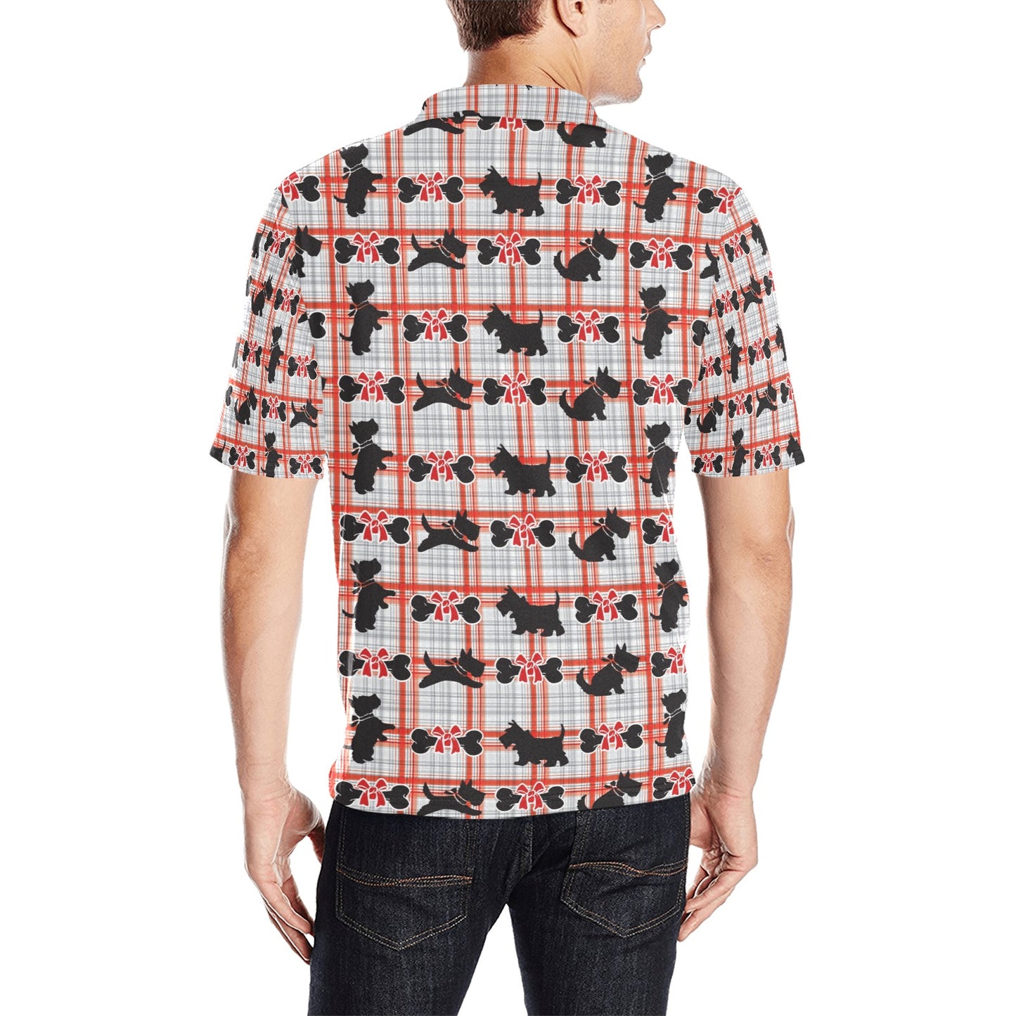 Scottish Terriers Print Design LKS3014 Men Polo Shirt