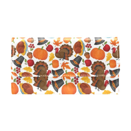 Thanksgiving Print Design LKS304 Women's Trifold Wallet