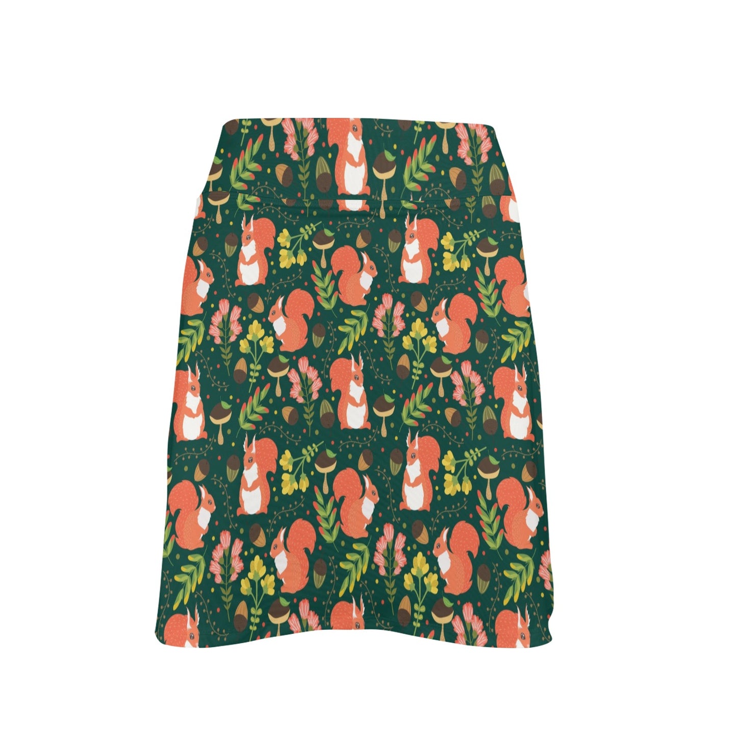 Squirrel Print Design LKS302 17" Golf & Pickleball Skort with Pockets