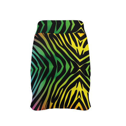 Rainbow Zebra Themed Print 17" Golf & Pickleball Skort with Pockets