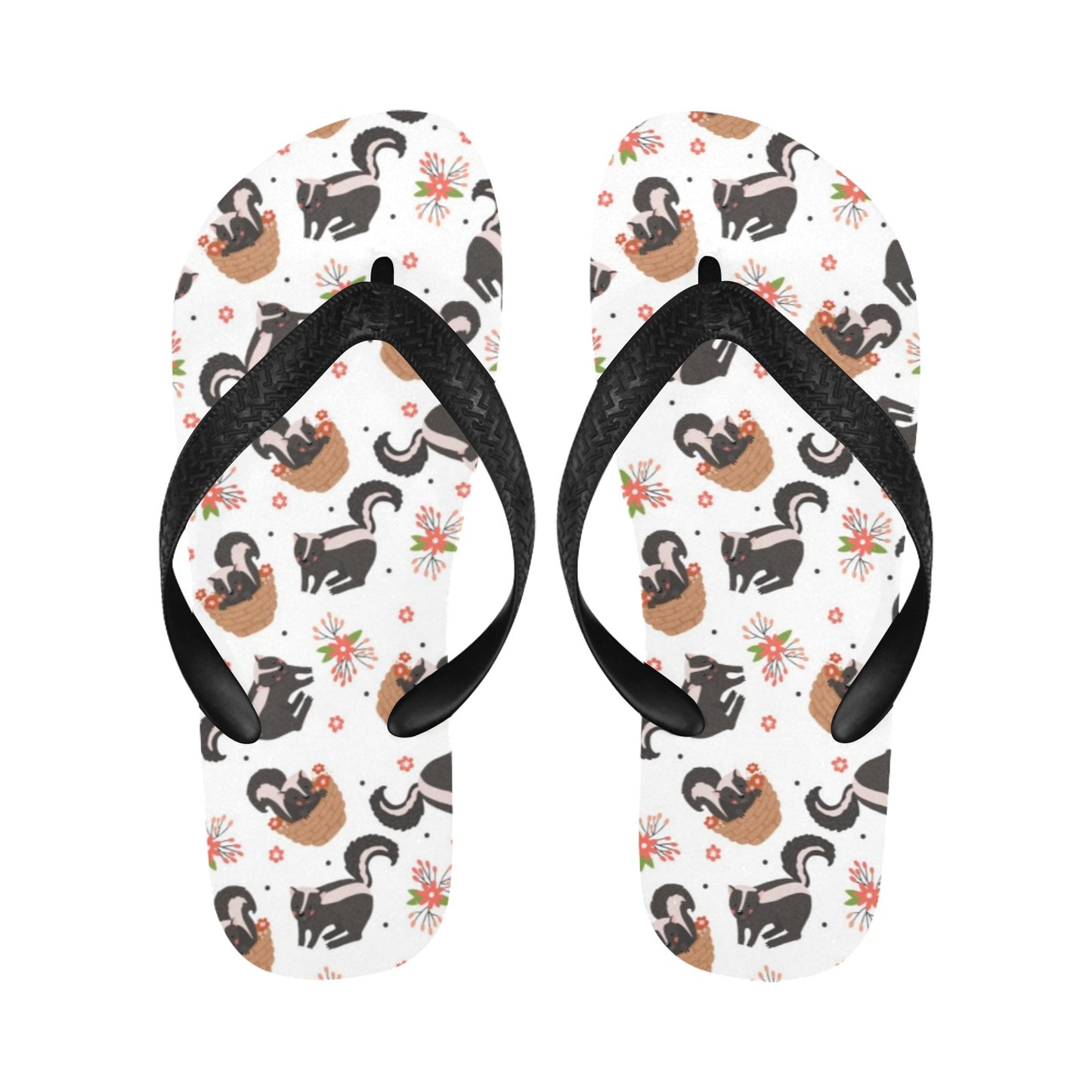 Skunk Print Design LKS304 Flip Flops