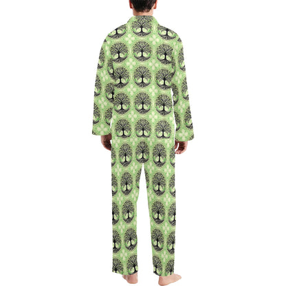 Celtic Pattern Print Design 010 Men's Long Pajama Set