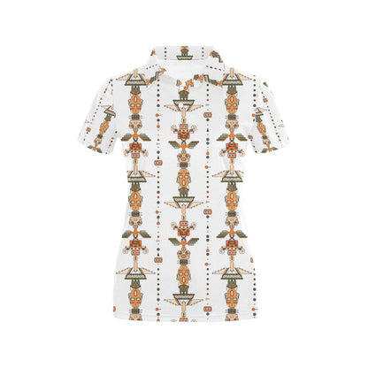 Totem Print Design LKS302 Women's Polo Shirt
