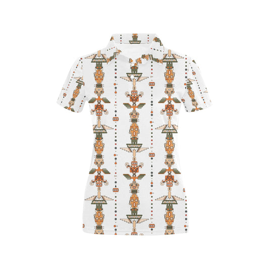Totem Print Design LKS302 Women's Polo Shirt
