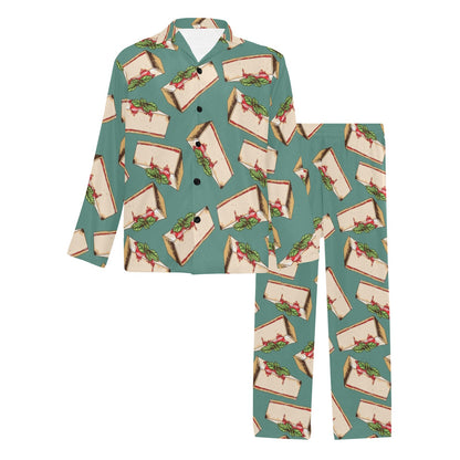 Cheesecake Pattern Print Design CK02 Men's Long Pajama Set