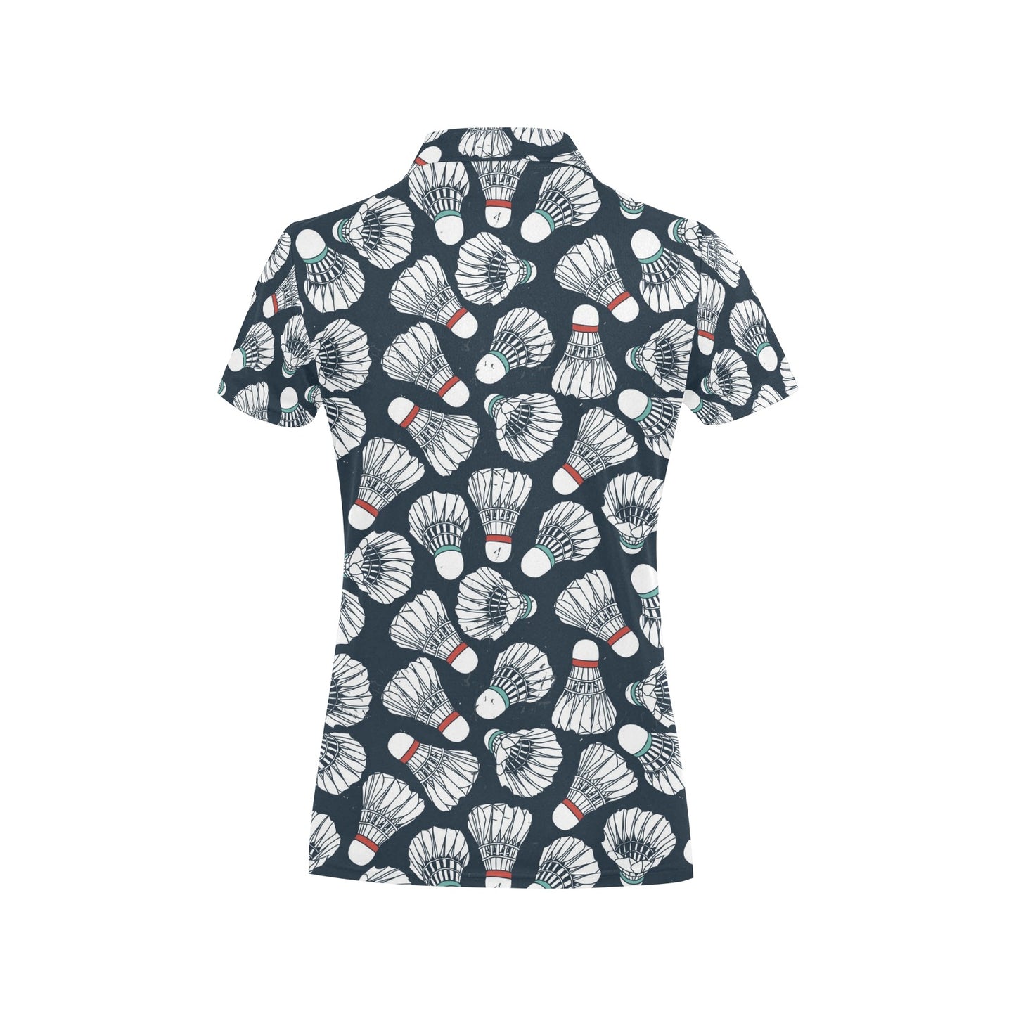 Badminton Ball Pattern Print Design 01 Women's Polo Shirt