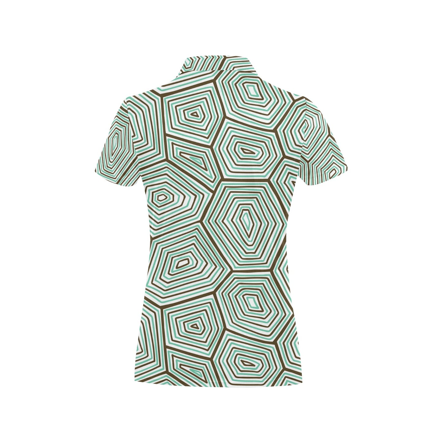 Sea Turtle Skin Print Women's Polo Shirt