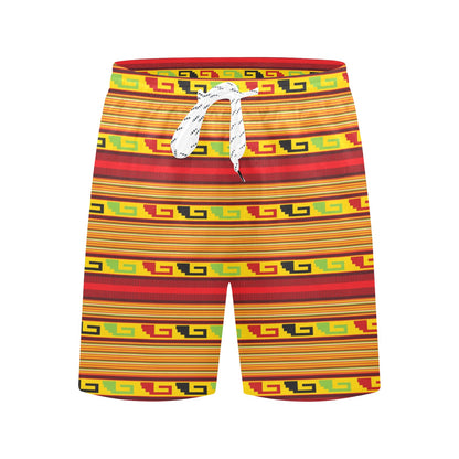 Mexican Blanket Ornament Print Pattern Men's Swim Trunks Beach Shorts