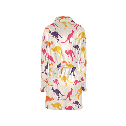Kangaroos Pattern Print Design 01 Women's Fleece Robe
