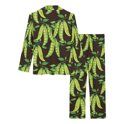 Peas Pattern Print Design A03 Women's Long Pajama Set