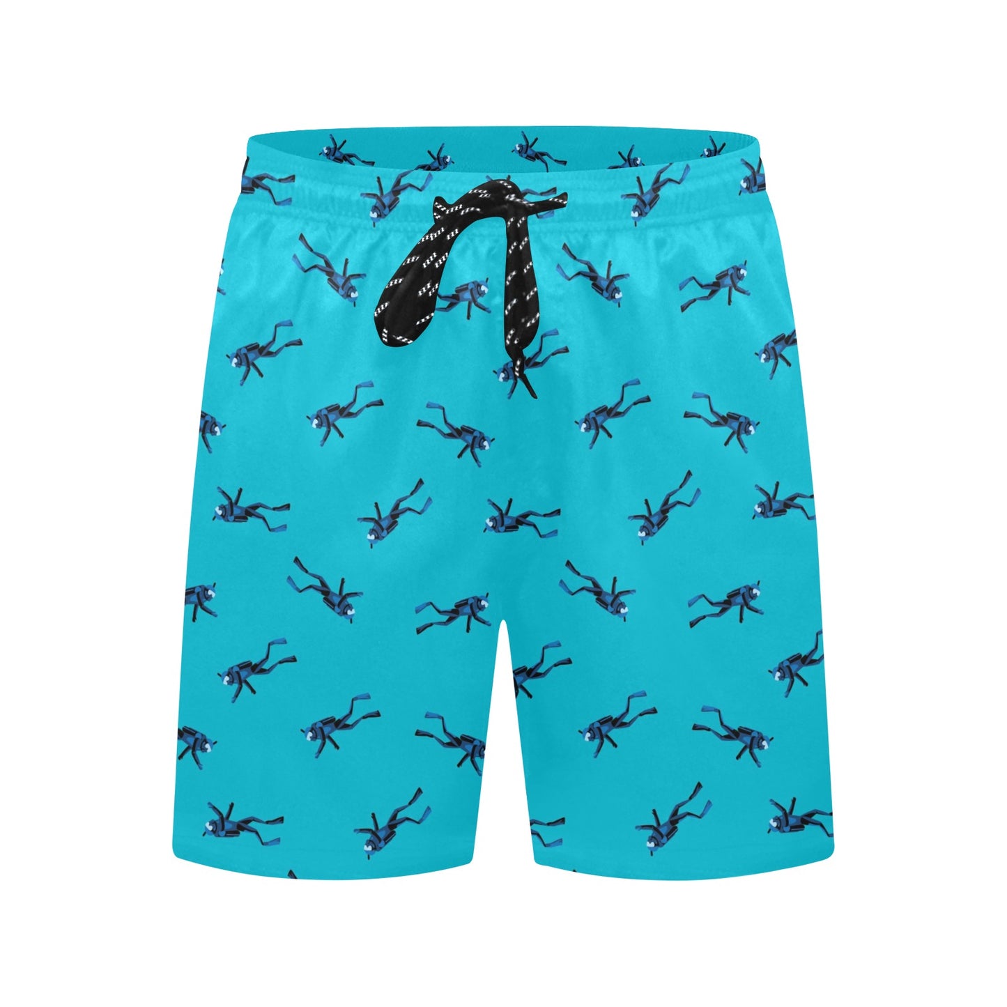 Scuba Driver Print Design LKS304 Men's Swim Trunks Beach Shorts