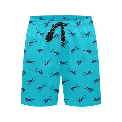 Scuba Driver Print Design LKS304 Men's Swim Trunks Beach Shorts