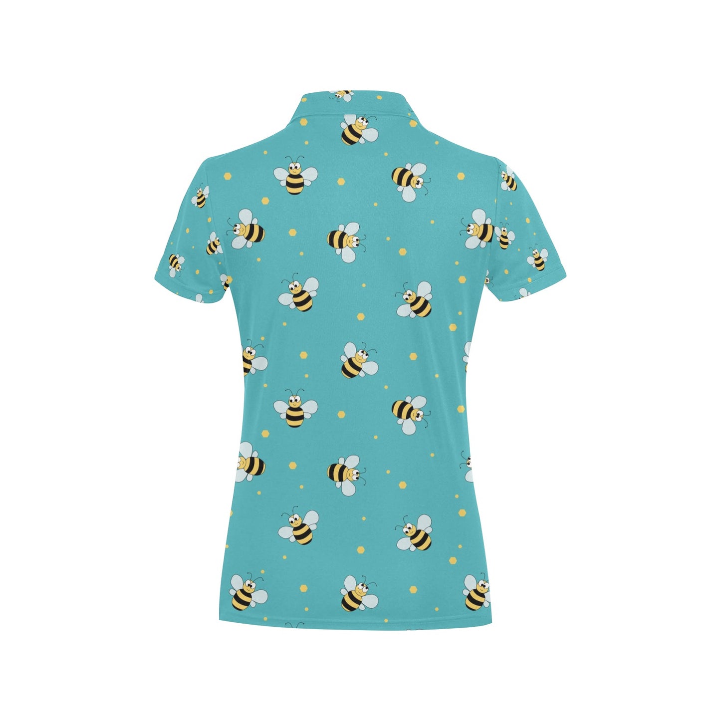 Bee With Dot Print Design LKS309 Women's Polo Shirt