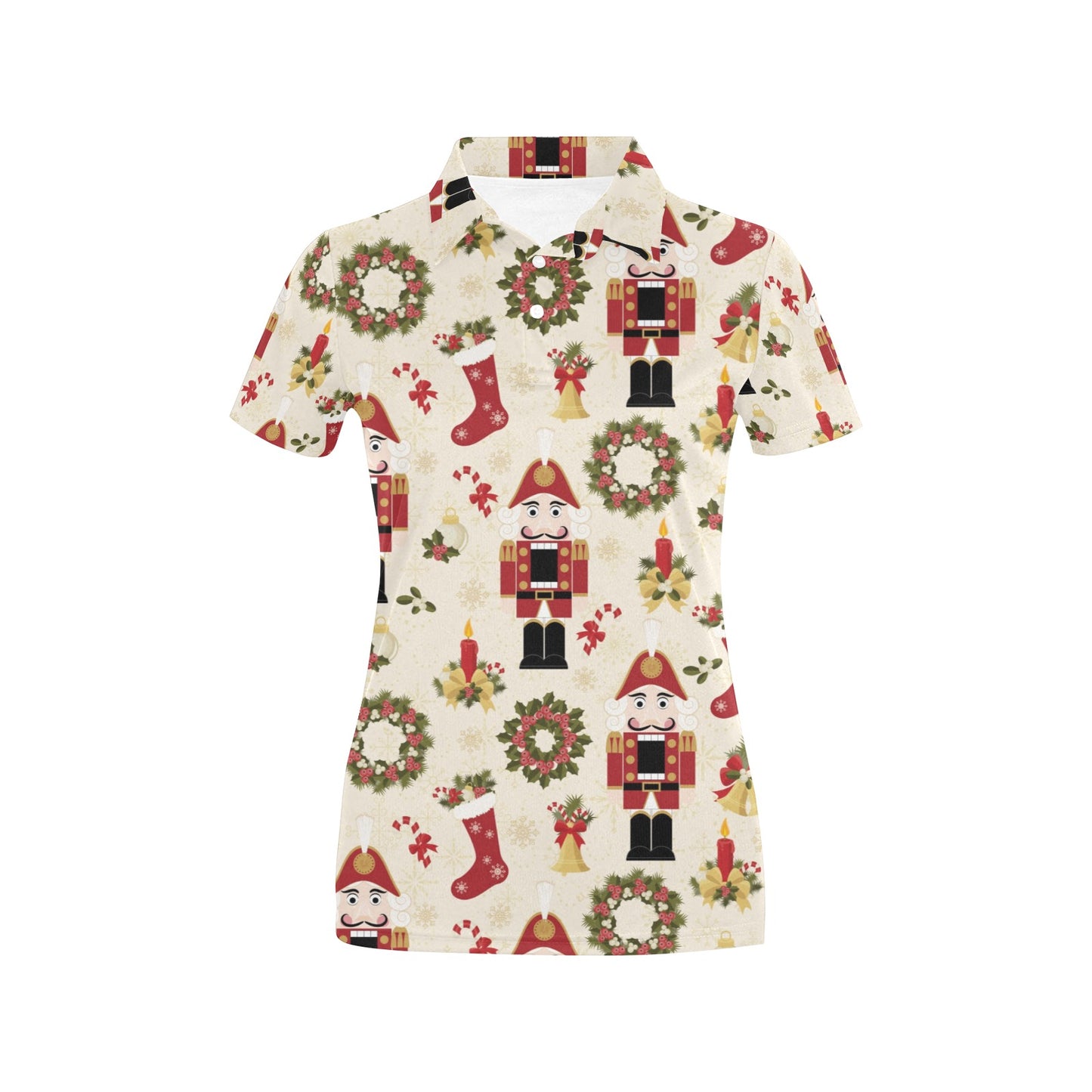 Nutcracker Pattern Print Design A01 Women's Polo Shirt
