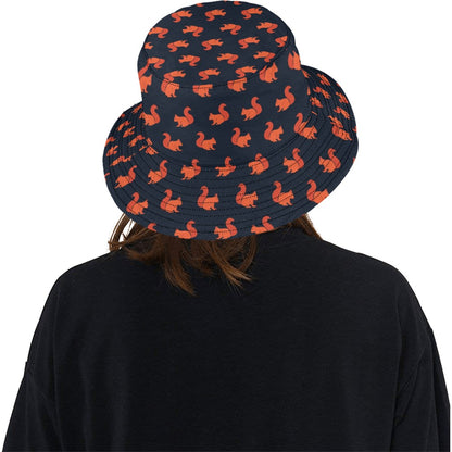 Squirrel Print Design LKS306 Unisex Bucket Hat