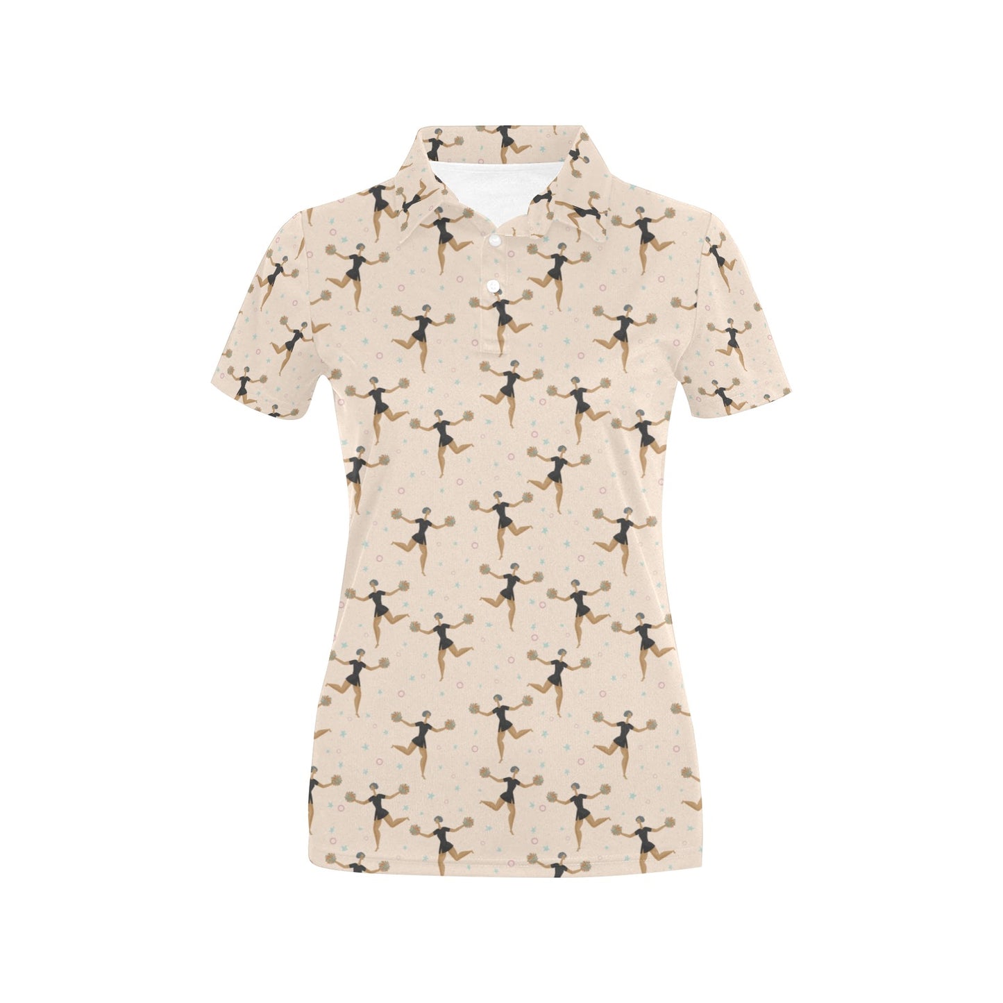 Cheerleader Pattern Print Design 03 Women's Polo Shirt