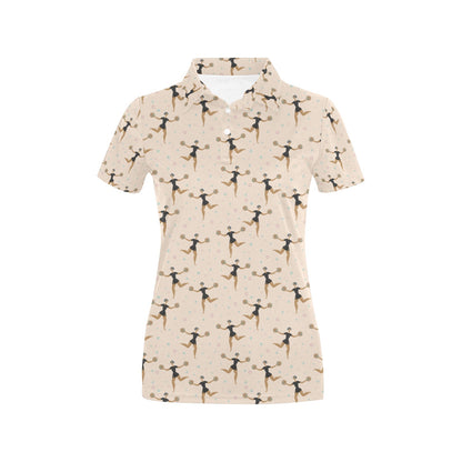 Cheerleader Pattern Print Design 03 Women's Polo Shirt