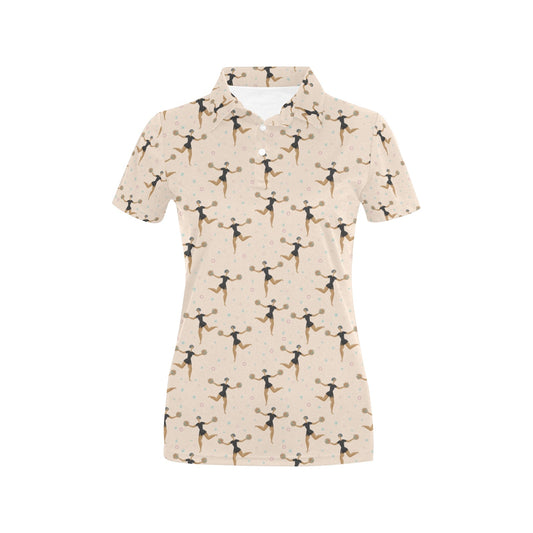 Cheerleader Pattern Print Design 03 Women's Polo Shirt