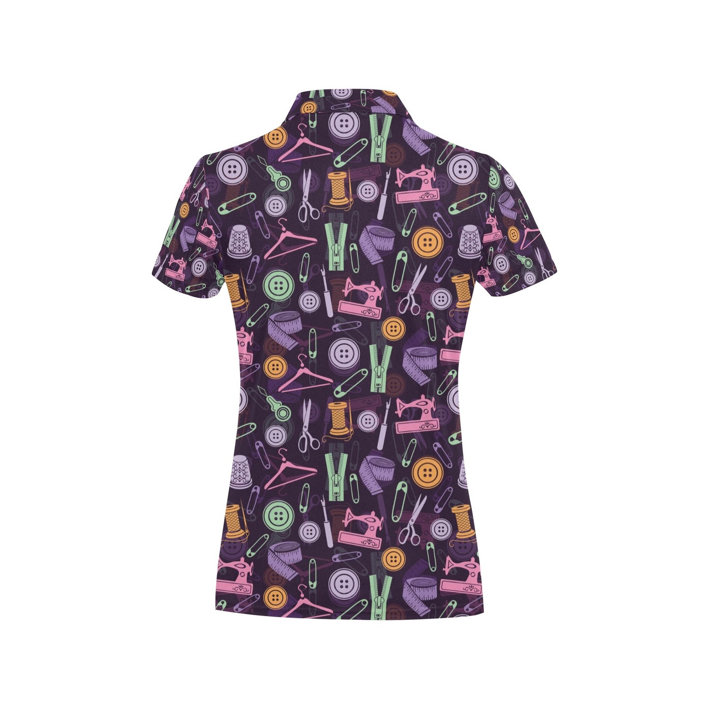 Sewing Equipment Print Design LKS306 Women's Polo Shirt