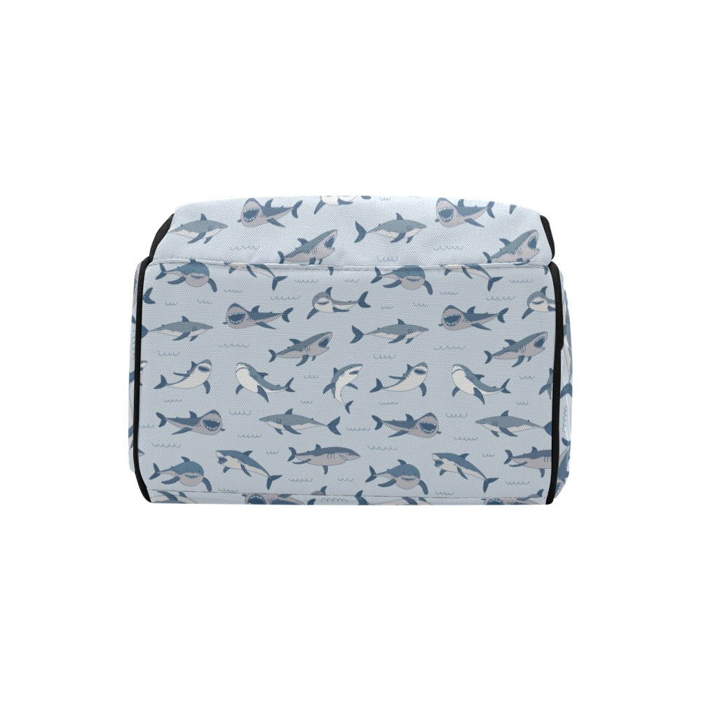 Shark Print Design LKS304 Diaper Bag Backpack