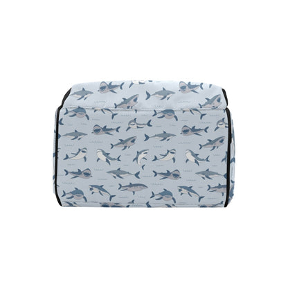 Shark Print Design LKS304 Diaper Bag Backpack