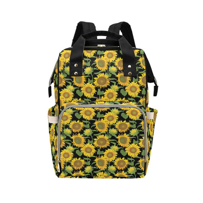 Sunflower Print Design LKS302 Diaper Bag Backpack