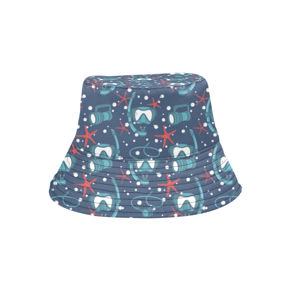 Scuba Equipment Print Design LKS302 Unisex Bucket Hat