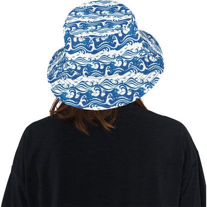 Wave Print Design LKS303 Unisex Bucket Hat